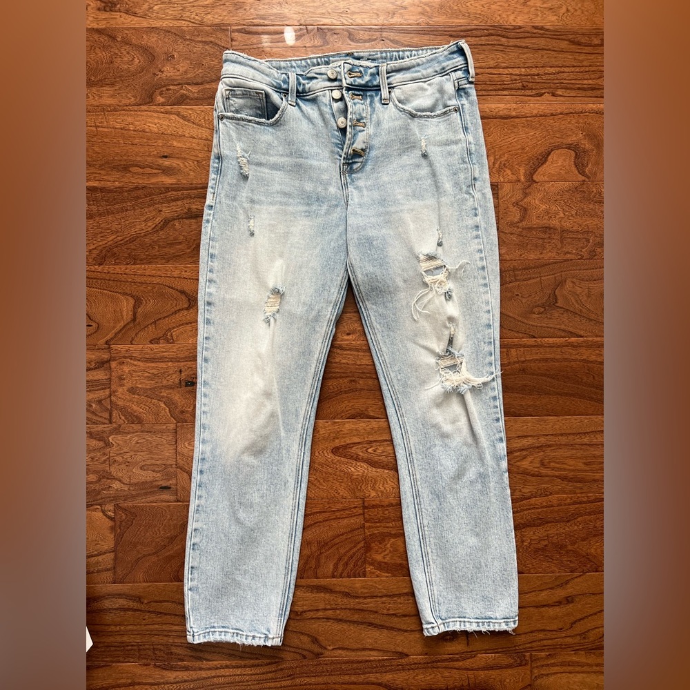 Old Navy high rise power slim straight jeans